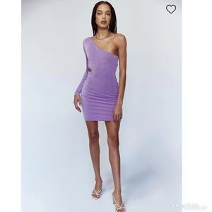 Princess Polly Kendall Mini Dress cut-out fitted sexy Purple Size 6